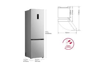 FRICOM. LG GBBS727BMB 203x60 INOX DSP