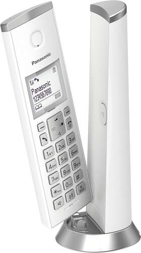 Teléfono Inalámbrico Panasonic KX-TGK210SPW - 1.5", 50 Contactos, Manos libres, Blanco