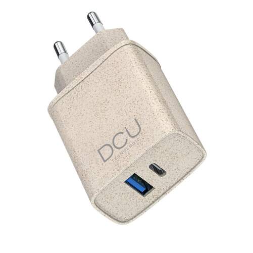 Cargador DCU 1 x USB C + 1 x USB A 20 W - Marrón
