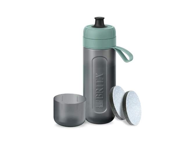 Botella Brita Filtrante Active - 2 Filtros, 0,6 L, Verde Claro