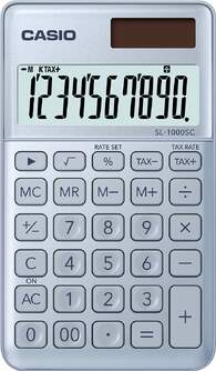 CALCULADORA CASIO SL-1000SC AZUL CELESTE