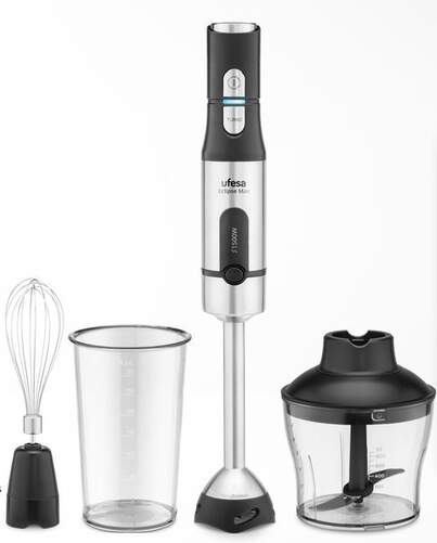 Batidora Eclipse Ufesa - 1500 W, 800 ml, Inox, 4 cuchillas, ergonómico, antisalpicaduras