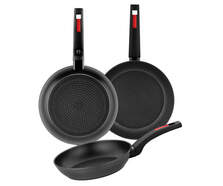 Lote de sartenes Monix Sunset M249001 - Lote de 3 sartenes de 18 cm, 22cm y 25 cm de diametro