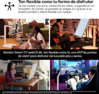 MONITOR LG 32%%%quot; 32U721SAW-W.EEU SWING 4K 3840x2160