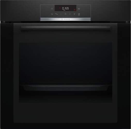 Horno Pirolítico Bosch HBA372EB0 - Clase A, 71L, 10 Recetas Programadas, 7 Funciones, Negro