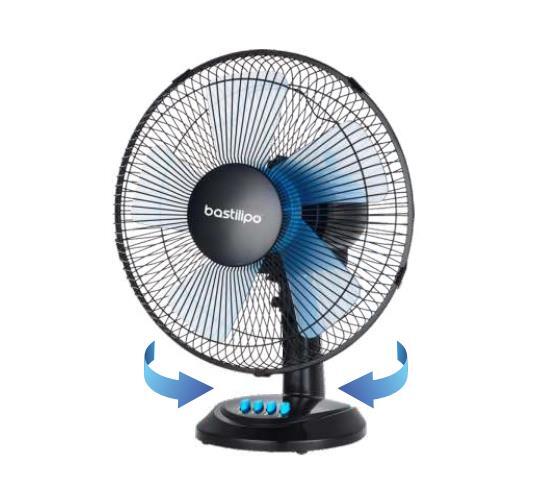 Ventilador sobremesa Bastilipo Barrosa - 40 cm, 5 aspas, 50 W