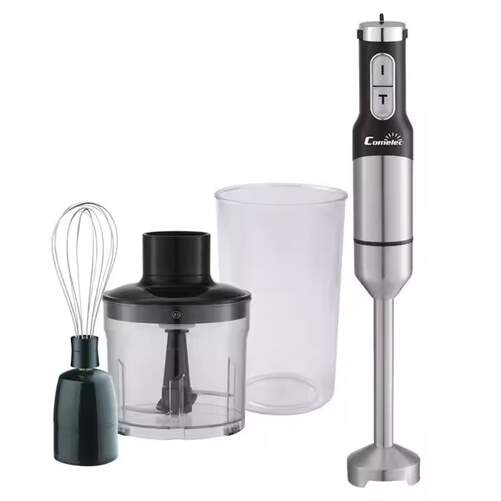 Batidora Comelec BV1550 - 1500W, Inox, Regulador de velocidad, 2 velocidades, Plata, Negro