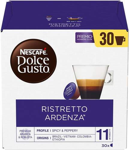 Cápsulas Café Dolce Gusto Ristretto Ardenza Premium - 30 Cápsulas