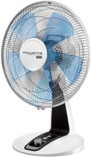 Rowenta Turbo Extreme+ ventilador de sobremesa 40w blanco vu2730f0 4 velocidades 40 30 cm 45 m³min 38 db giratorio vu2730 30cm mesa y