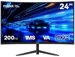 Monitor curvo Nilox 23,8" NXM24CRV2001 - Full HD, pantalla IPS 200 Hz, 1ms tiempo respuesta, HDMI