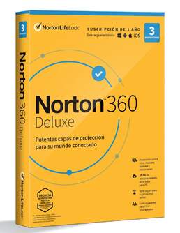 ANTIVIRUS NORTON 360 DELUXE 25GB 1 USUARIO 3 DISP