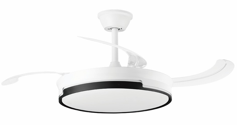Ventilador Techo Orbegozo CP162105  - 30W, DC, Aspas Retr&aacute;ctiles 105 cm, Temporizador, Blanco/Negro