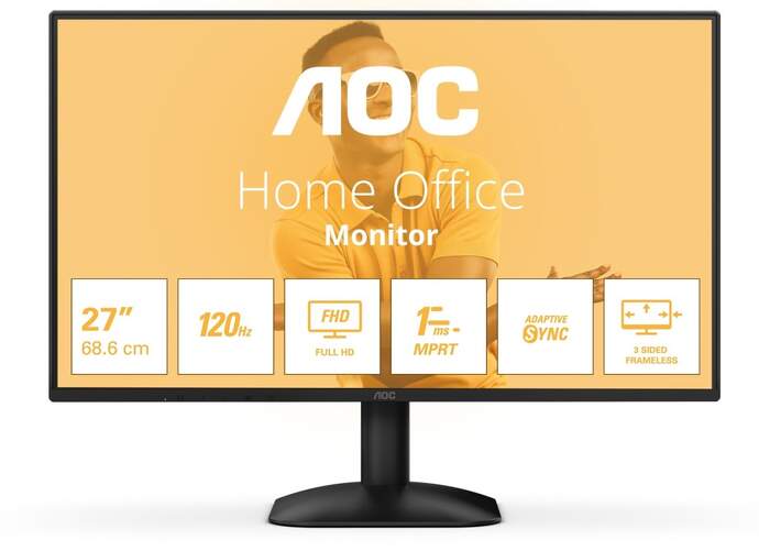 Monitor AOC 27" 27B31H - Full HD, Panel IPS, 100 Hz, entrada HDMI, 1ms de respuesta