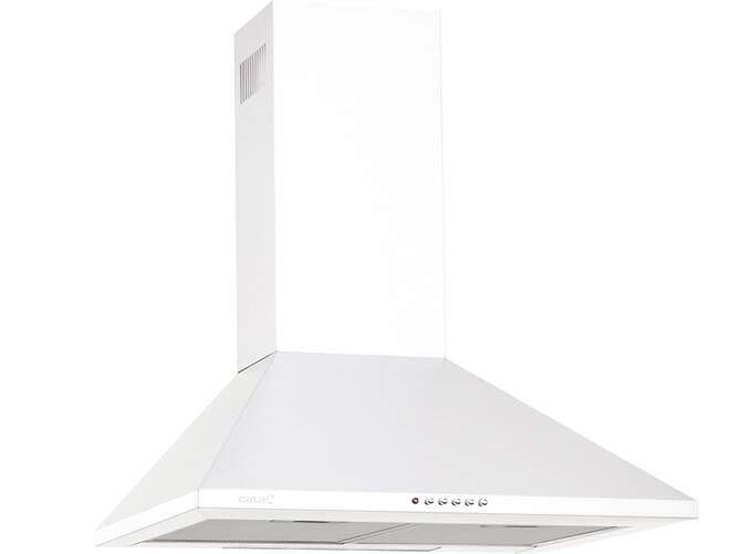 Campana extractora Cata Omega WH 600 - 60cm, 645 m3/h, 72dB, 3 Potencias, Iluminación halógena,Blanc