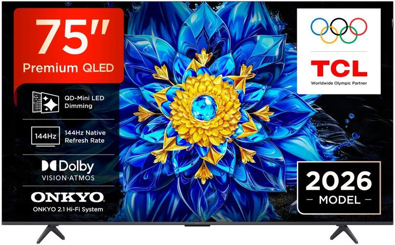 TV TCL 75" MiniLED 75P8L - 4K Ultra HD, Google TV AiPQ Pro Processor, Altavoces 35W, 144 Hz, HDR10+