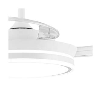 VENTILADOR TECHO CRISTAL NIGHT ECO MINI RETRAC WH