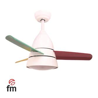 VENTILADOR TECHO FM VT KIDS L 90CM DC 2,6W COLORES