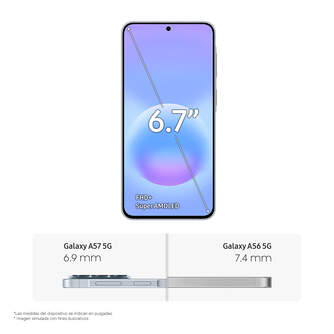 SMARTPHONE SAMSUNG A57 5G 12/512 6,7%%%quot; LIGHT BLUE