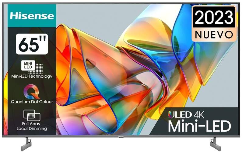 TV 65" MiniLED Hisense 65U6KQ - 4K, Quantum Dot, Full Array, Dolby Vision/Atmos, Modo Juego/Deporte