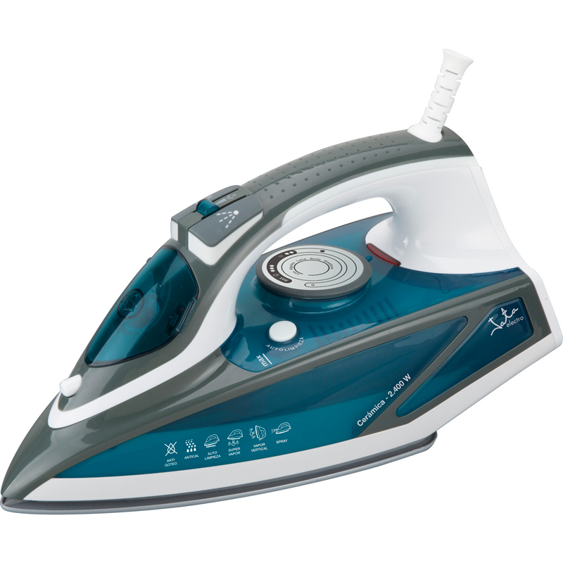 Plancha ropa Jata PL619C - 2400W, Golpe Vapor 190gr