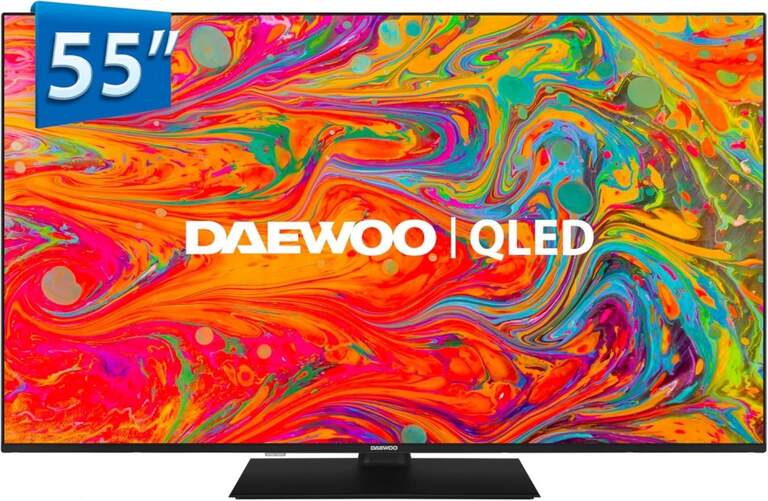 TV Daewoo 55" 55DM65QV - 4K Ultra HD, Smart TV VIDAA, QLED, Dolby Vision HDR, 20 W RMS