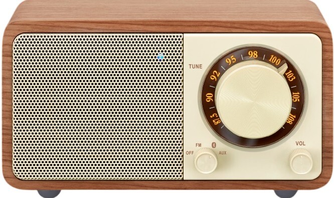 Rradio Sangean WR-7+ Madera - 6W RMS, Radio FM, Bluetooth, USB-A y USB-C, 3350 mAh
