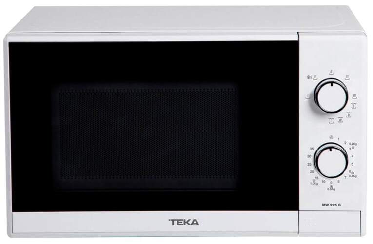 Microondas Teka MW225G - 20L, Grill, 700W, Mandos Giratorios, 5 niveles de potencia, Blanco