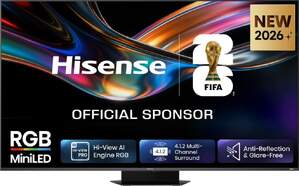 TV Hisense 85" MiniLED 85UR9S - 4K Ultra HD, Smart TV VIDAA 180HZ, FreeSync Premium Pro, HDR10+