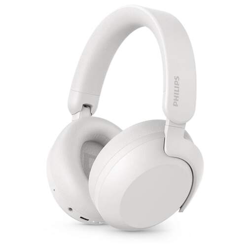 Auriculares Diadema Philips TAH8000EWT Blanco - Bluetooth 5.3, cancelaci&oacute;n activa de ruido, aut.50 h