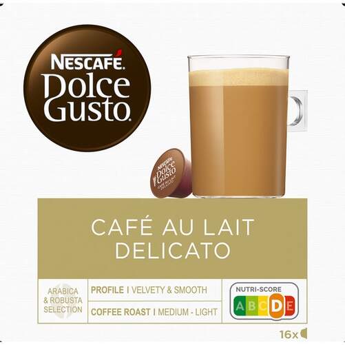 Cápsulas Café Dolce Gusto Cafe Au Lait Delicato - 16 cápsulas