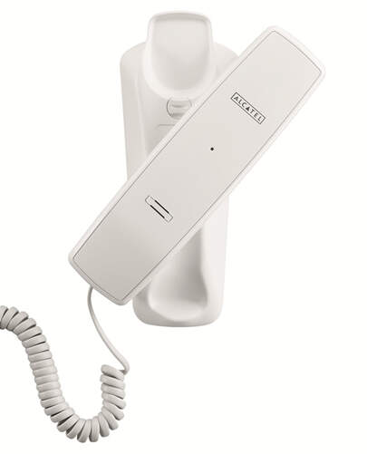 Tel&eacute;fono de sobremesa Alcatel Temporis T10 Blanco - Blanco, indicador LED, micr&oacute;fono mudo