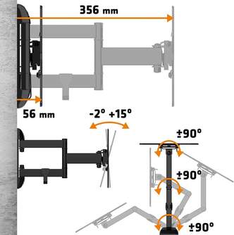 SOPORTE TV ENGEL AC0591E EXTENSIBLE 17%%%quot;-42%%%quot; 25KG
