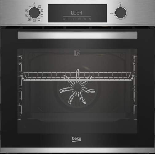 Horno Pirolítico Beko BBIE12300XMP - 72 litros, Cocción asistida por ventilación, Clase A, Inox