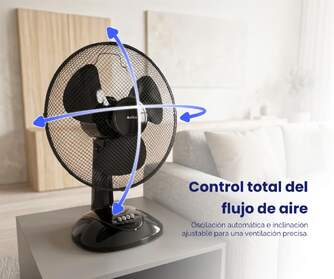 VENTILADOR SOBREMESA ARTICA AVS45W16N 45W 40CM NGR