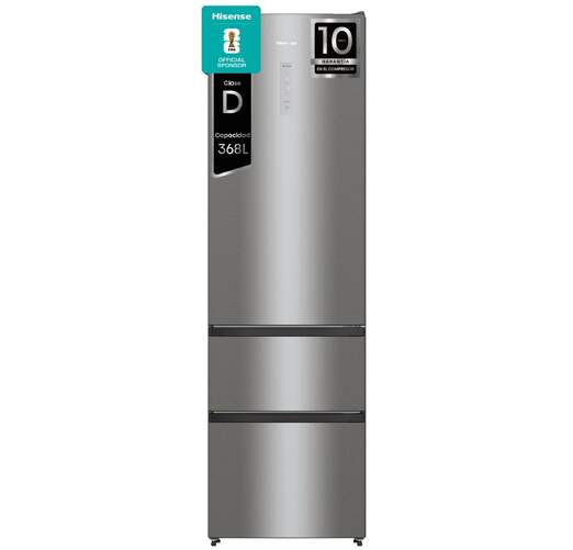 Frigor&iacute;fico Combi Hisense RM469N4ACD - 368 L, Clase D. No Frost, Inox