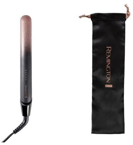 Plancha de Pelo Remington S5305 Rose Shimmer - Cerámica, 9 Temperaturas, Flotantes, Negro, Rosa