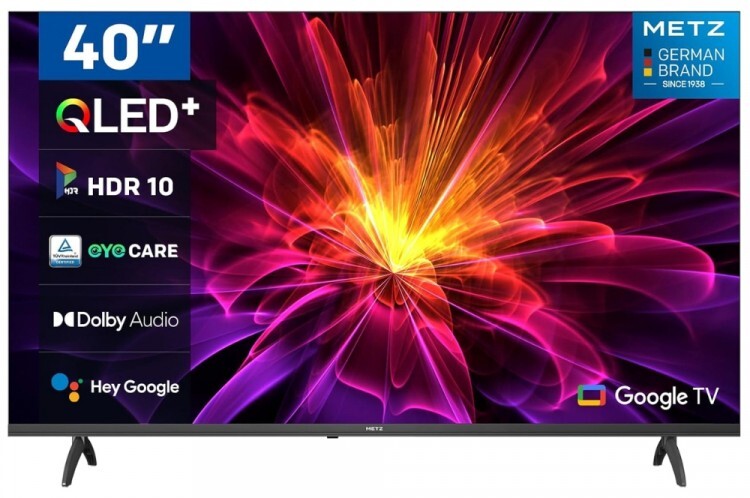 TV Metz 40" 40MQE7000Z - Full HD, QLED, Google TV, 50/60 Hz, 20 W, HDR10