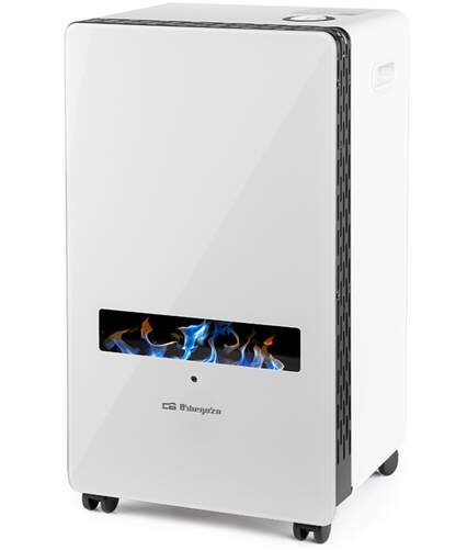 Estufa Gas Butano/Propano Orbegozo HBF 120 - 3800W, Llama Azul, Cristal Blanco