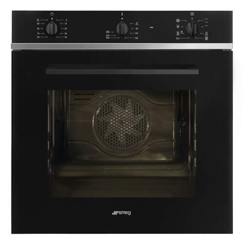 Horno Smeg SF64M3TB - Clase A, 8 Funciones, 70 Litros, Limpieza Vapor, TermoVentilación, Negro