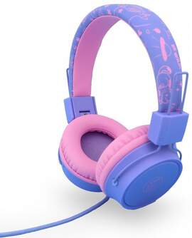 AURICULARES DCU INFANTIL SAFE CABLE ROSA/LILA