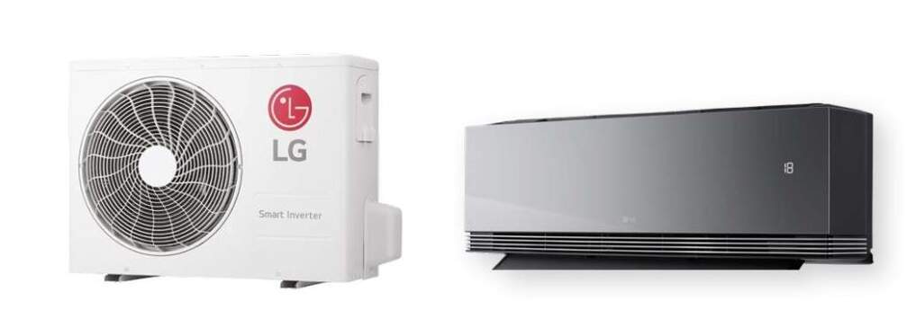 Aire Acondicionado Split LG  MIRROR09X.SET Wifi - 2,5/3,2 kW, Clase A+++/A+++, R32, Blanco