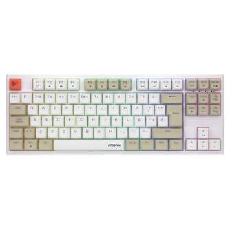 TECLADO PHOENIX ROYAL TKL MECANICO GAMING BLANCO