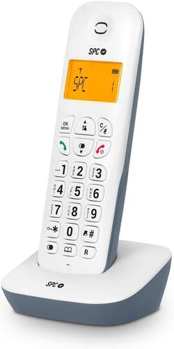 Tel&eacute;fono inal&aacute;mbrico SPC 7300AS Air Azul/Blanco - Pantalla LCD &aacute;mbar, botones grandes