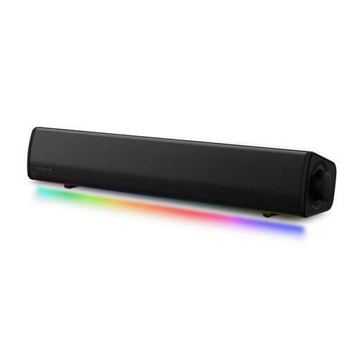 Barra de sonido Creative Sound Blaster GS3 7,1 - 65-20000 W, 12 W RMS, Sensibilidad 85 dBS, Luz RGB