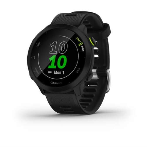 Garmin Forerunner 55 Negro - GPS, Sensor Cardiaco, Notificaciones, PacePro, Connect IQ, VO2 Max