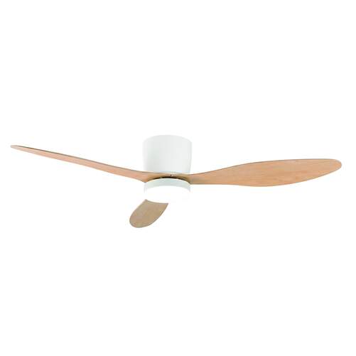 Ventilador de techo Orbegozo CP178132 DC  - 30W, LED,3 aspas de 132cm, 6 Velocidades, Madera/blanco