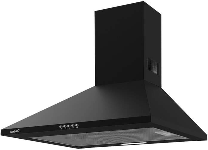 Campana Decorativa Cata Omega 600 BK - Clase C, 60cm, 645m3/h, 3 Velocidades, Negra