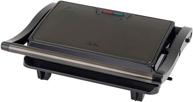 Grill Jata JEGR1106 - 750 W, Tapa Basculante, Apertura 180&ordm;, 225 x 146 mm, Negro