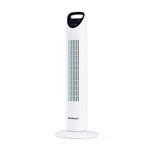 Ventilador Torre Orbegozo TWM0650 - 45W, Altura 80cm, 3 velocidades, Oscilante, Temporizador, Blanco