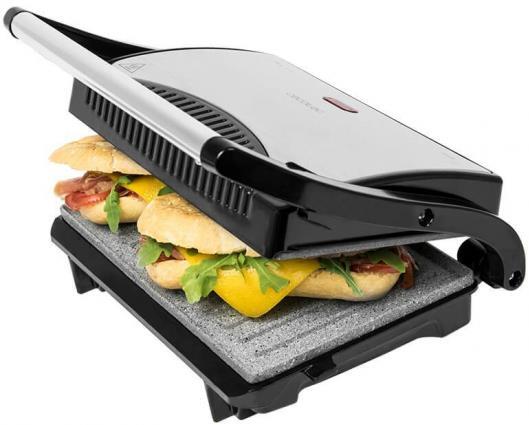 Grill Cecotec Rock?nGrill - 700W,  23x14.5cm, AntiAdhertente RockStone, Placa Flotante